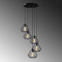 Opviq Diamond - 704-5S2 Lámpara de araña Industrial Negra